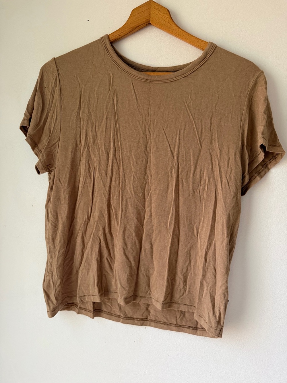 American Eagle Outfitters Soft and Sexy Crewneck Tee in Taupe